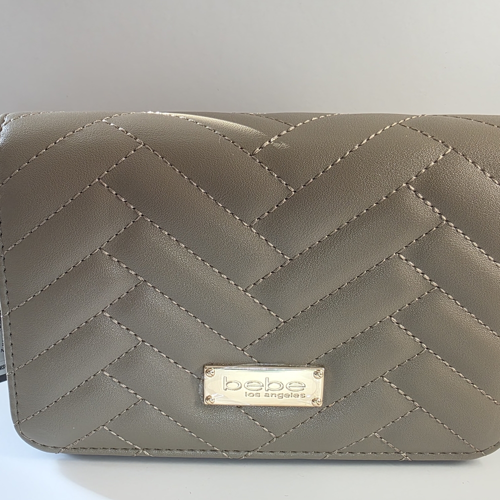 Bebe Quilted Gray Women's Bag